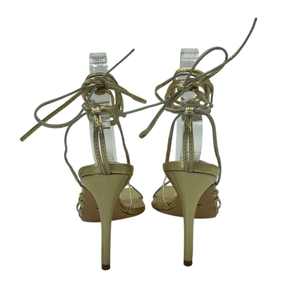 Tony Bianco Strappy Gold Nappa Metallic Feliz Sandal Size 6.5 - Picture 4 of 6